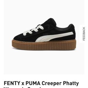 Brand new in box black suede Fenty Puma Creeper Phatty women’s 9.